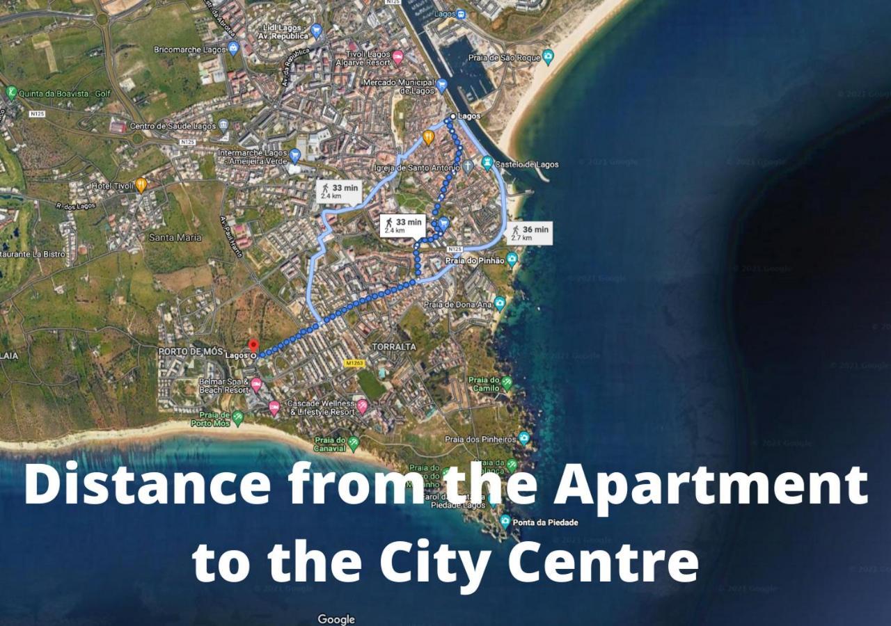 Spacious Apartment Near Porto De Mos Beach, Lagos. מראה חיצוני תמונה